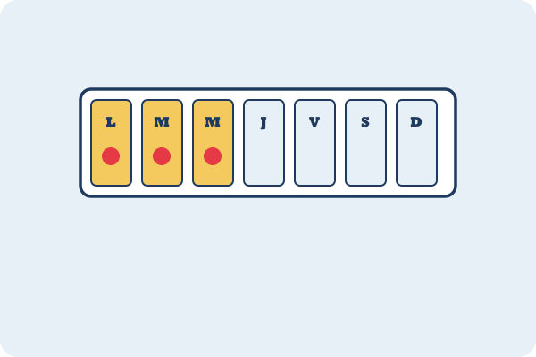 Tip 4 — Gebruik een pillendoos